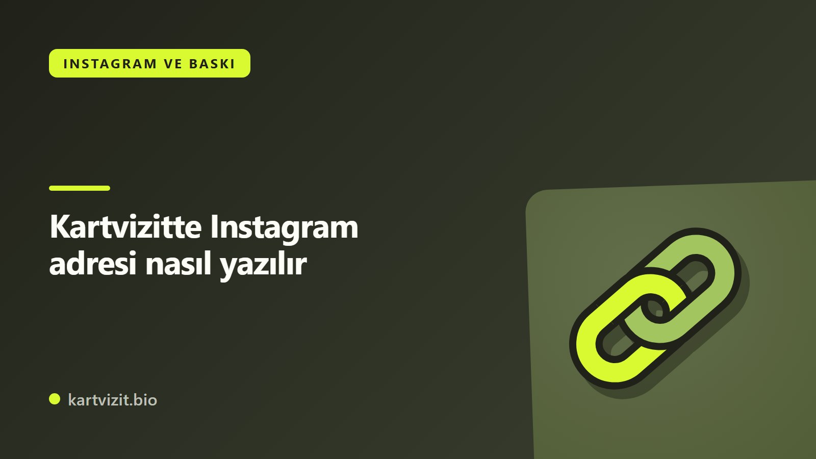 Kartvizitte Instagram adresinin yazım biçimlerini ve yerleşimini anlatan rehberin kapak görseli